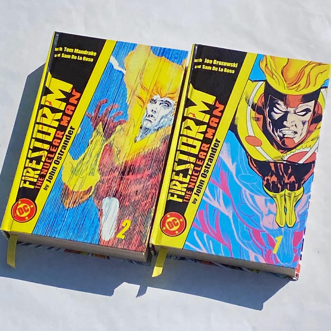 FIRESTORM (2 Vol.) by John Ostrander, Joe Brozowski and Tom Mandrake, Custom Bound Hardcovers