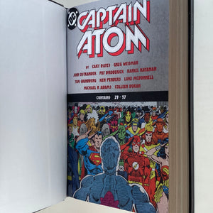 CAPTAIN ATOM (2 Volumes) by Cary Bates, Greg Weisman & Pat Broderick, Custom Bound Hardcovers Custom Comic Book Binding - Heroes Rebound Studios